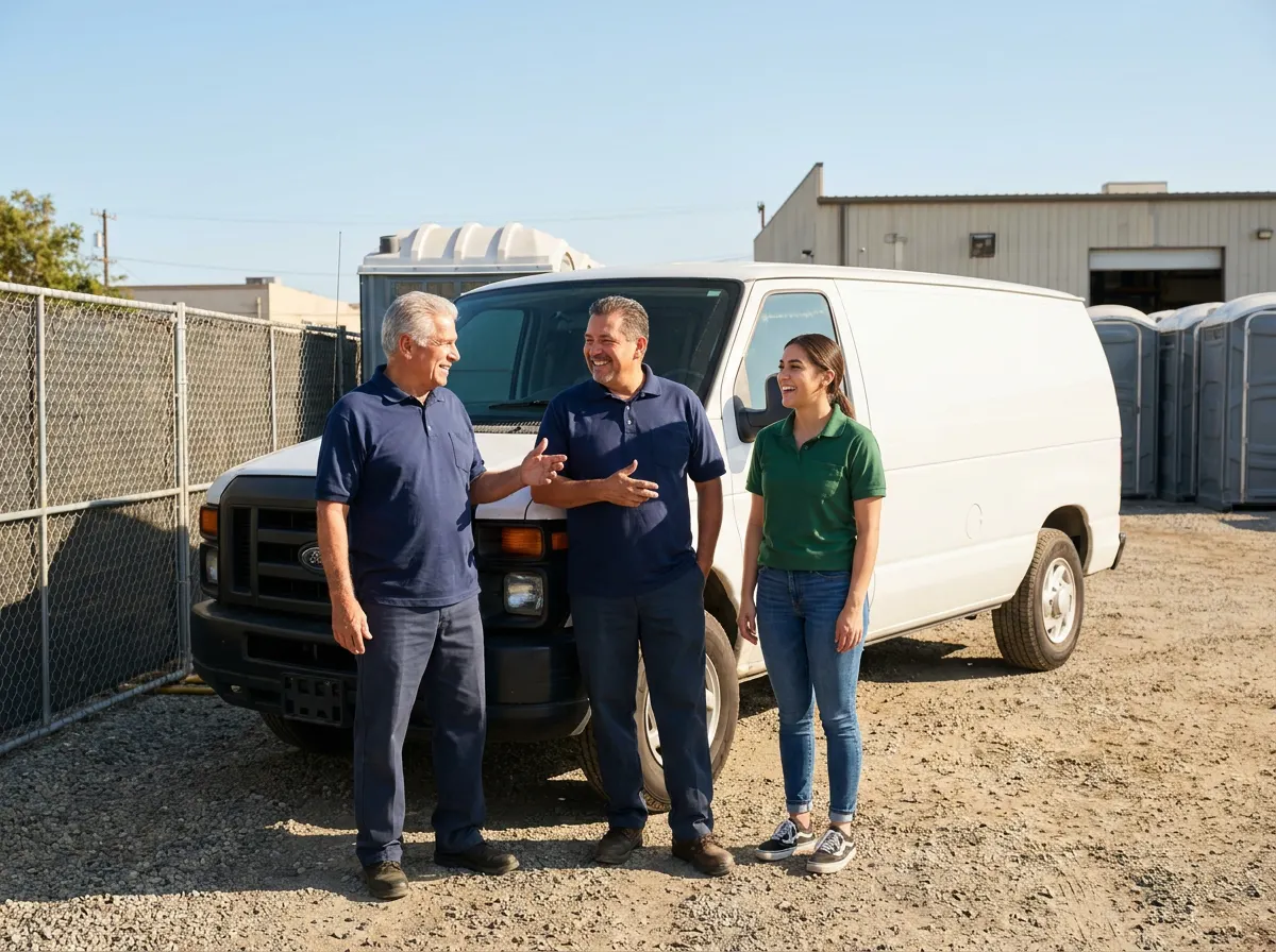 Santiago Creek Portable Toilet Rental portable toilet rentals team in Santa Ana, CA